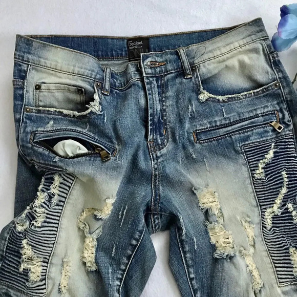 Decibel NWOT Medium Wash Jean Shorts Men 34 - Picture 6 of 10